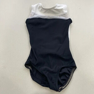 LuckyLeo Women’s Leotard Black and White Eclipse XXS